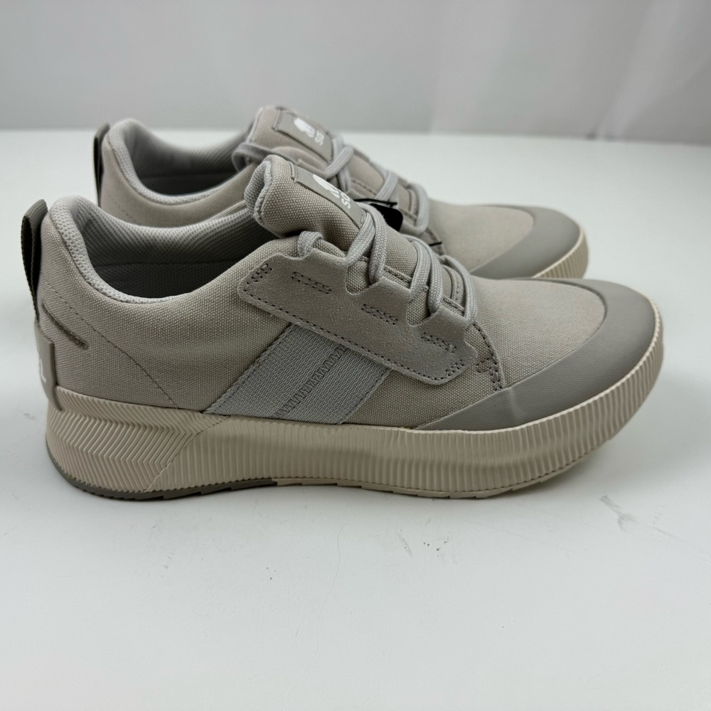 Women's Shoes Sorel OUT N ABOUT  LOW Canvas Sneakers MOONSTONE / DOVE Size 8